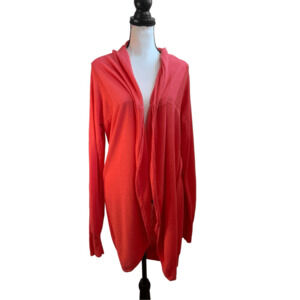 St. John Linen blend open front cardigan